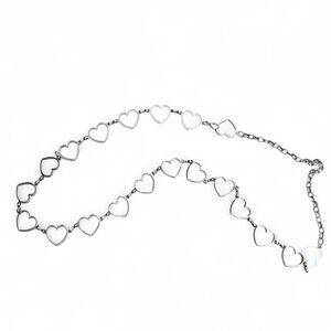 Women's Belt Y2K Hearts Metal Chain Vintage 2000s